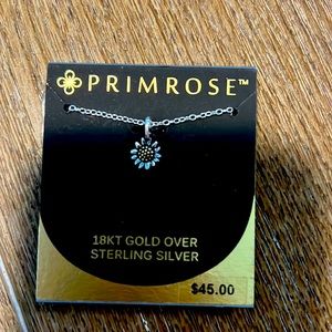 Brand new in package with tags sunflower necklace 18k gold over sterling silver